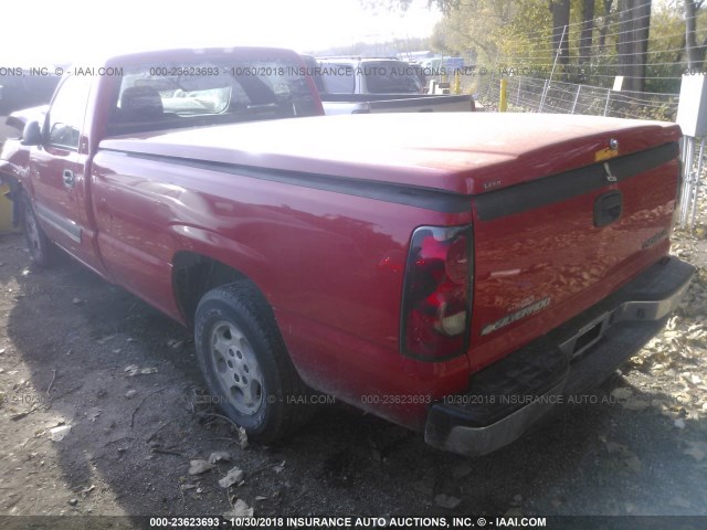 1GCEC14VX4Z288507 - 2004 CHEVROLET SILVERADO C1500 RED photo 3