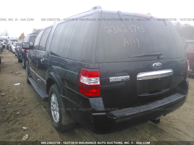 1FMJK2A58EEF23793 - 2014 FORD EXPEDITION EL LIMITED BLACK photo 3