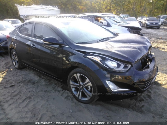 KMHDH4AH1GU587717 - 2016 HYUNDAI ELANTRA SE/SPORT/LIMITED BLACK photo 1