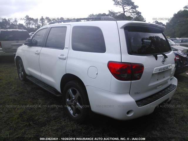 5TDZY5G12DS048663 - 2013 TOYOTA SEQUOIA SR5 WHITE photo 3