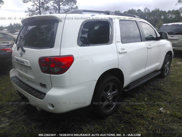 5TDZY5G12DS048663 - 2013 TOYOTA SEQUOIA SR5 WHITE photo 4