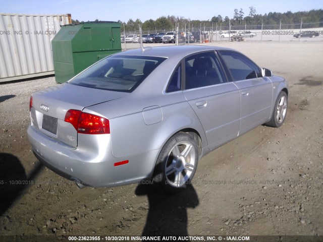 WAUDF78EX6A089438 - 2006 AUDI A4 2.0T QUATTRO SILVER photo 4