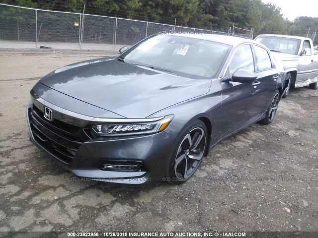 1HGCV1F3XJA228980 - 2018 HONDA ACCORD SPORT GRAY photo 2