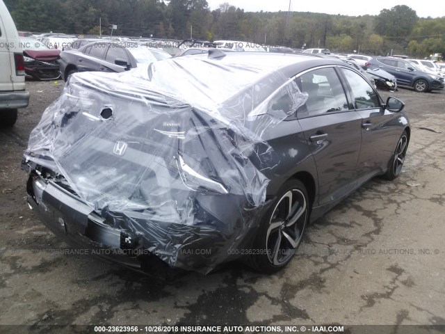 1HGCV1F3XJA228980 - 2018 HONDA ACCORD SPORT GRAY photo 4