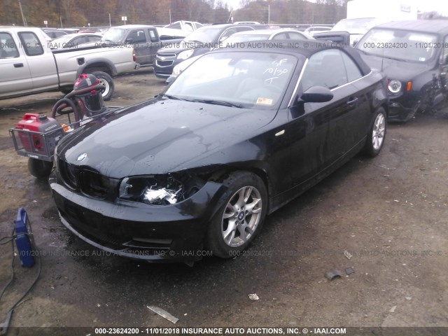 WBAUL73578VE89438 - 2008 BMW 128 I BLACK photo 2