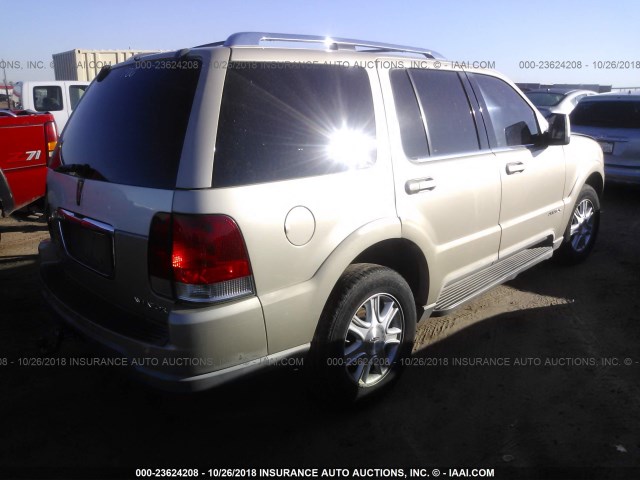 5LMEU68H04ZJ07714 - 2004 LINCOLN AVIATOR 金色 照片 4