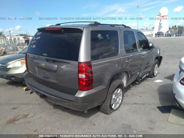 1GNFK130X7J135357 - 2007 CHEVROLET TAHOE K1500 GRAY photo 4