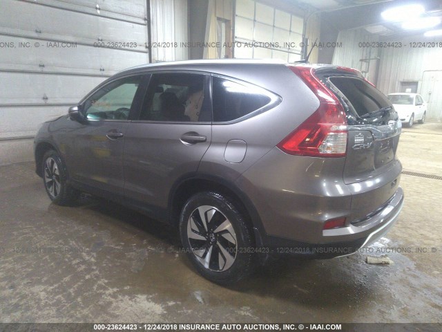 5J6RM4H91FL123734 - 2015 HONDA CR-V TOURING BROWN photo 3