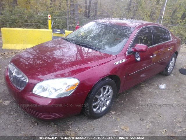 1G4HD57208U161721 - 2008 BUICK LUCERNE CXL RED photo 2