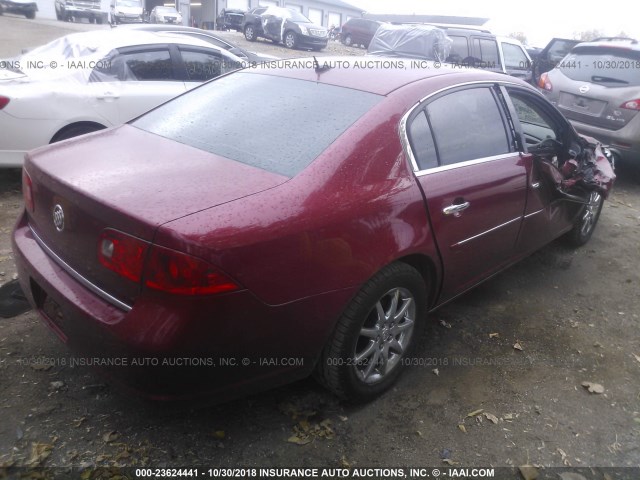 1G4HD57208U161721 - 2008 BUICK LUCERNE CXL RED photo 4