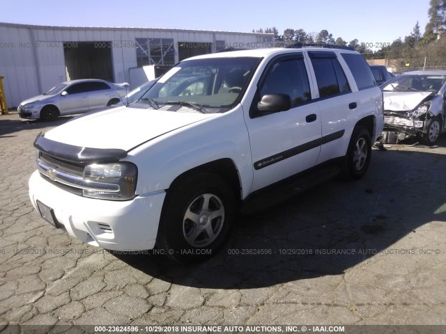 1GNDT13S442232257 - 2004 CHEVROLET TRAILBLAZER LS/LT WHITE photo 2