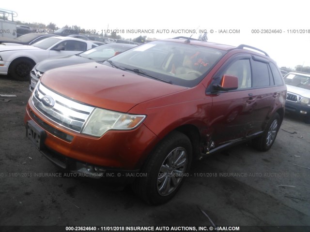 2FMDK39C57BB63936 - 2007 FORD EDGE SEL PLUS ORANGE photo 2