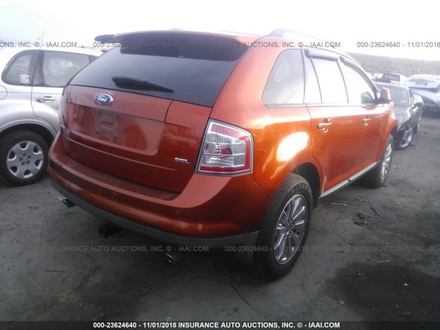 2FMDK39C57BB63936 - 2007 FORD EDGE SEL PLUS ORANGE photo 4