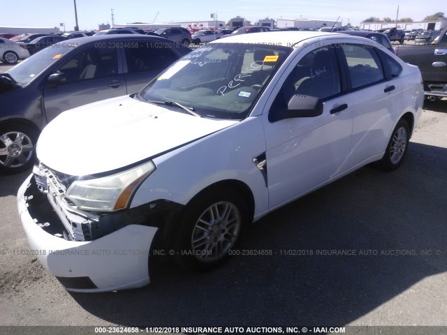 1FAHP35N48W237514 - 2008 FORD FOCUS SE/SEL/SES WHITE photo 2