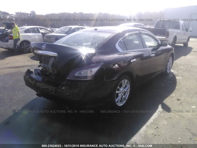 1N4AA5AP4CC858820 - 2012 NISSAN MAXIMA S/SV BURGUNDY photo 4