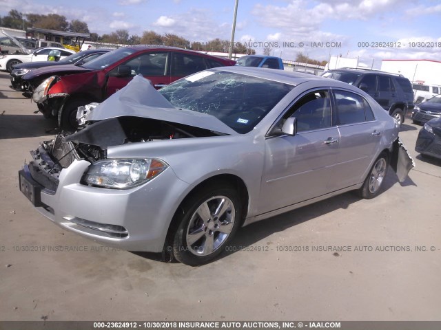 1G1ZD5EU8CF328233 - 2012 CHEVROLET MALIBU 2LT SILVER photo 2