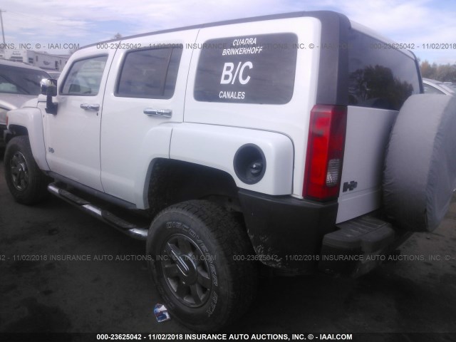 5GTDN13E778165323 - 2007 HUMMER H3 WHITE photo 3