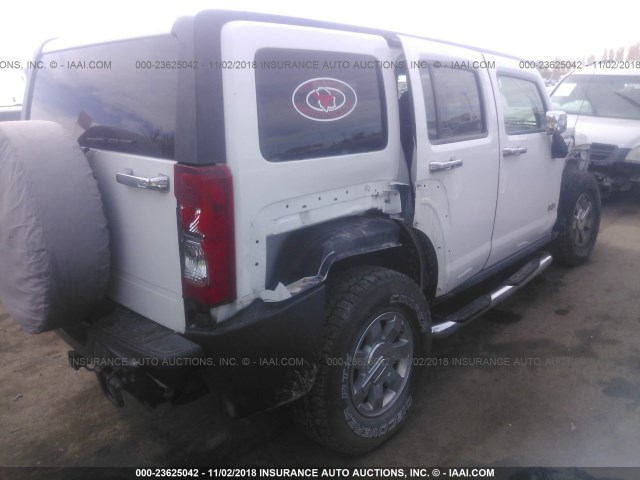 5GTDN13E778165323 - 2007 HUMMER H3 WHITE photo 4