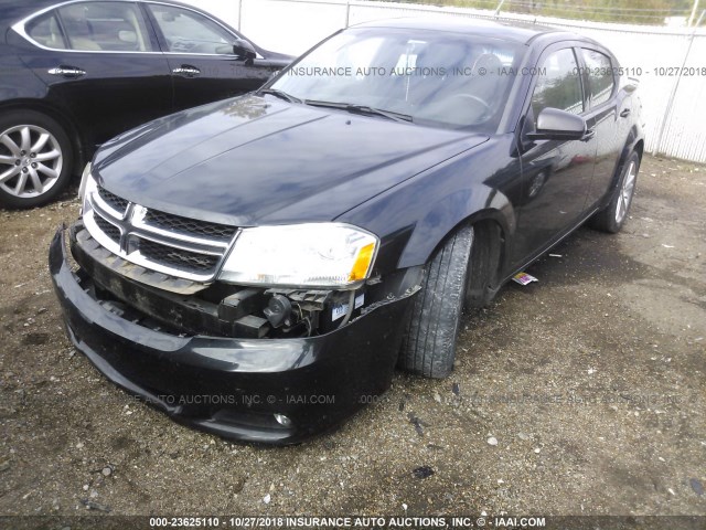 1B3BD1FG1BN523588 - 2011 DODGE AVENGER MAINSTREET BLACK photo 2