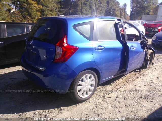 3N1CE2CP8GL351578 - 2016 NISSAN VERSA NOTE S/S PLUS/SV/SL/SR BLUE photo 4