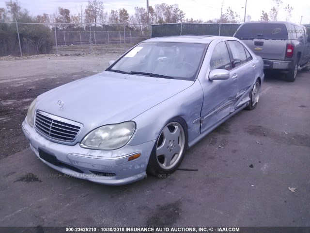 WDBNG70J82A249001 - 2002 MERCEDES-BENZ S 430 Light Blue photo 2