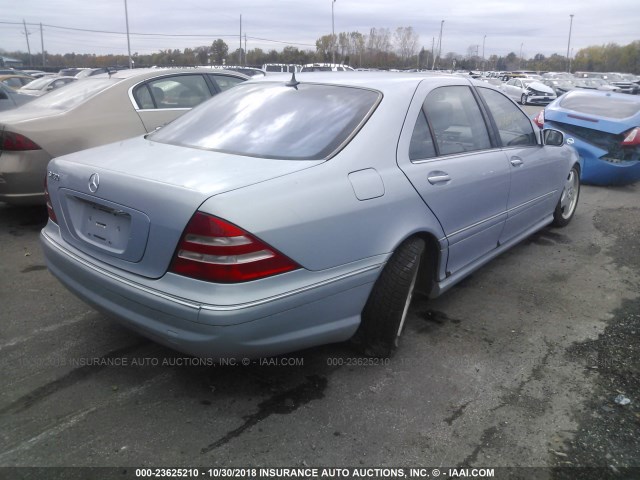 WDBNG70J82A249001 - 2002 MERCEDES-BENZ S 430 Light Blue photo 4