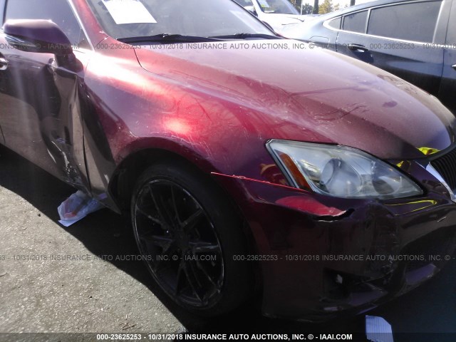 JTHBF5C24A5109291 - 2010 LEXUS IS 250 RED photo 6