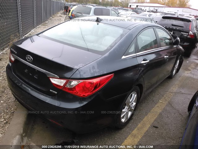 5NPEC4AC5DH527229 - 2013 HYUNDAI SONATA SE/LIMITED BLUE photo 4