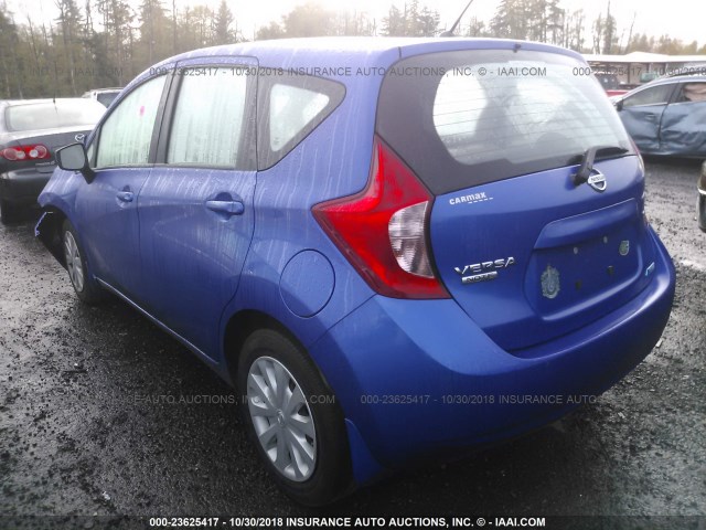 3N1CE2CP1FL430539 - 2015 NISSAN VERSA NOTE S/S PLUS/SV/SL/SR BLUE photo 3