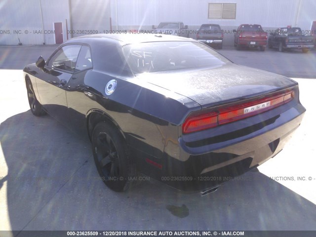 2C3CDYAG6EH293969 - 2014 DODGE CHALLENGER SXT BLACK photo 3