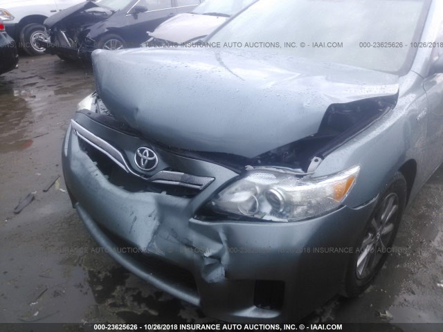 4T1BB3EK9AU121002 - 2010 TOYOTA CAMRY HYBRID GREEN photo 6