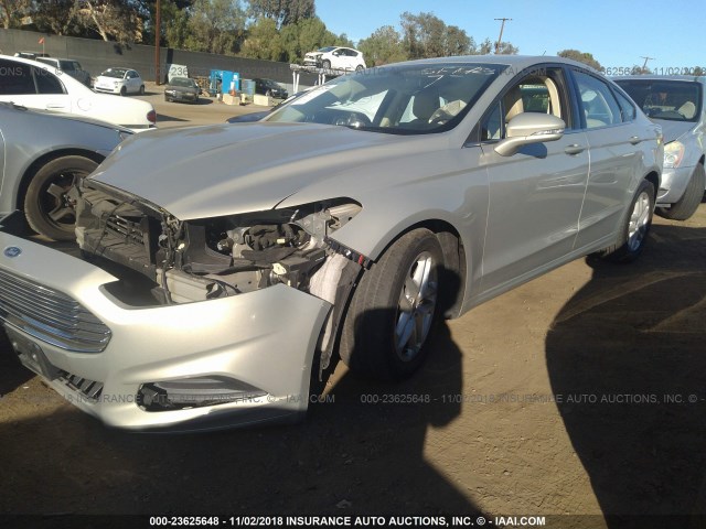 3FA6P0H75FR144536 - 2015 FORD FUSION SE GRAY photo 2