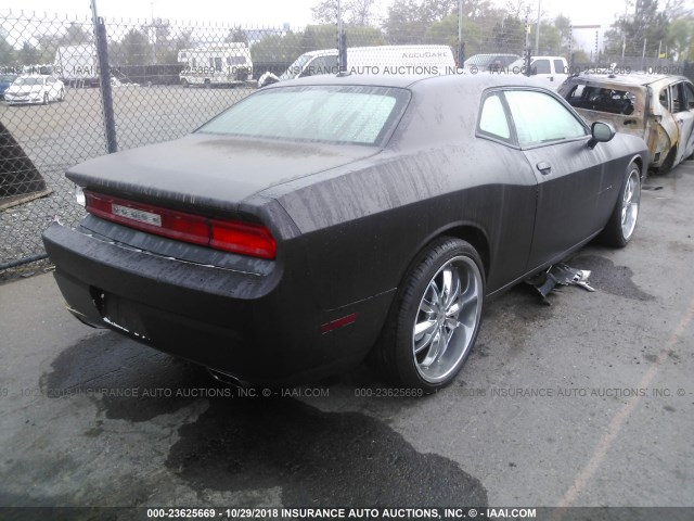 2C3CDYAG9CH254466 - 2012 DODGE CHALLENGER SXT BROWN photo 4