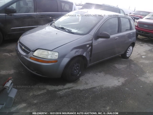KL1TD666X7B777193 - 2007 CHEVROLET AVEO LS GRAY photo 2