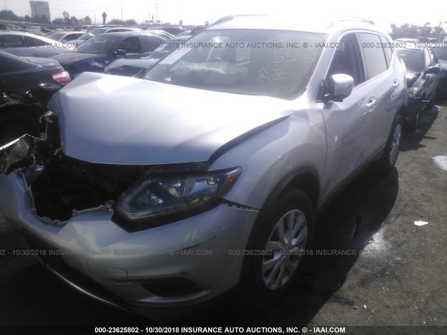 JN8AT2MT6GW028800 - 2016 NISSAN ROGUE S/SL/SV SILVER photo 2