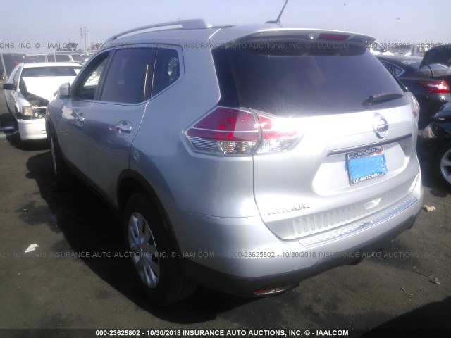 JN8AT2MT6GW028800 - 2016 NISSAN ROGUE S/SL/SV SILVER photo 3