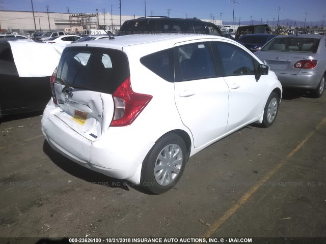 3N1CE2CP0FL409987 - 2015 NISSAN VERSA NOTE S/S PLUS/SV/SL/SR WHITE photo 4