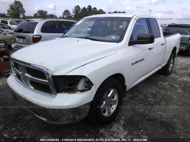 1C6RD6GP4CS225586 - 2012 DODGE RAM 1500 SLT WHITE photo 2