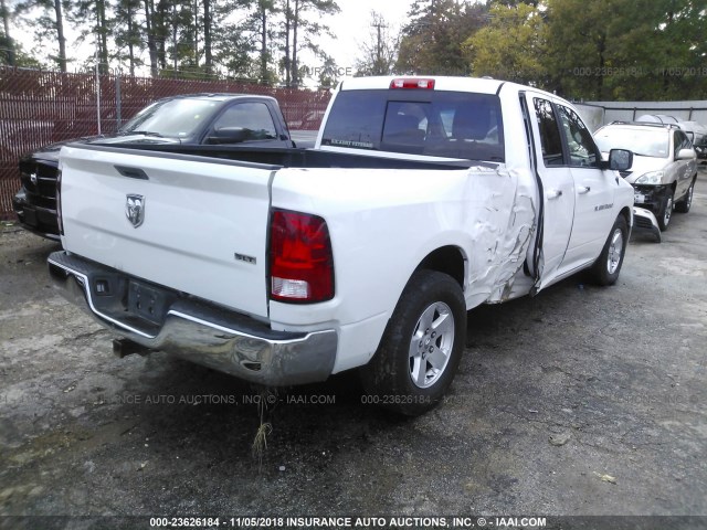 1C6RD6GP4CS225586 - 2012 DODGE RAM 1500 SLT WHITE photo 4