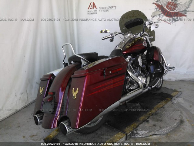 1HD1PG816DB962804 - 2013 HARLEY-DAVIDSON FLHRSE4 CVO BURGUNDY photo 4