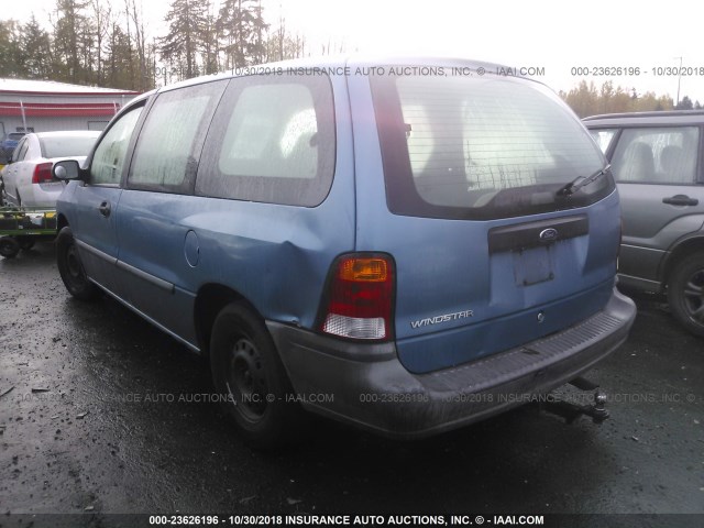 2FTZA54492BB12487 - 2002 FORD WINDSTAR BLUE photo 3