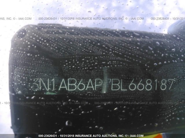 3N1AB6AP7BL668187 - 2011 NISSAN SENTRA 2.0/2.0S/SR/2.0SL BLACK photo 9