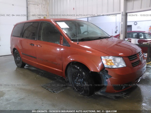 2D8HN44H58R672229 - 2008 DODGE GRAND CARAVAN SE ORANGE photo 1