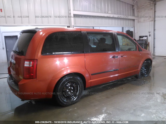 2D8HN44H58R672229 - 2008 DODGE GRAND CARAVAN SE ORANGE photo 4