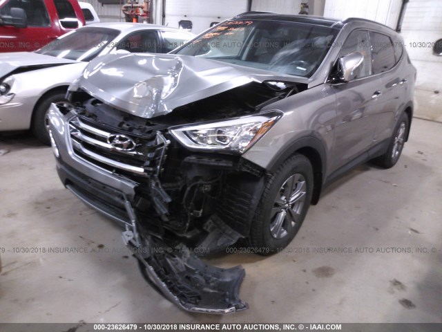 5XYZUDLBXFG249487 - 2015 HYUNDAI SANTA FE SPORT  GRAY photo 2