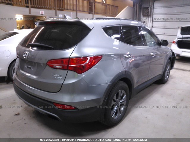 5XYZUDLBXFG249487 - 2015 HYUNDAI SANTA FE SPORT  GRAY photo 4