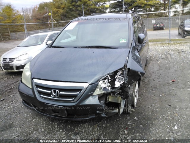 5FNRL38755B135369 - 2005 HONDA ODYSSEY EXL GRAY photo 6