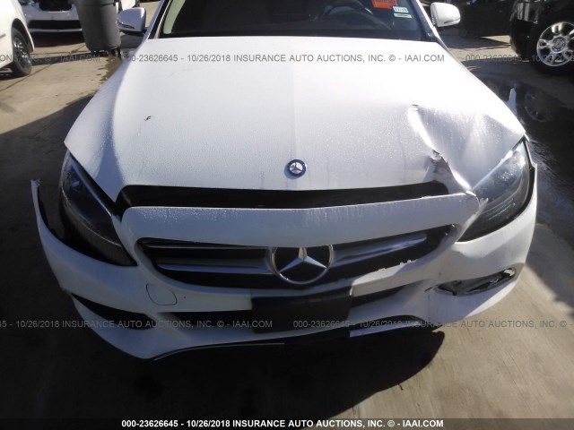 55SWF4JB9GU098116 - 2016 MERCEDES-BENZ C WHITE photo 6