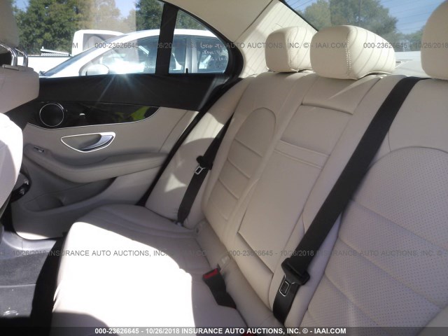 55SWF4JB9GU098116 - 2016 MERCEDES-BENZ C WHITE photo 8