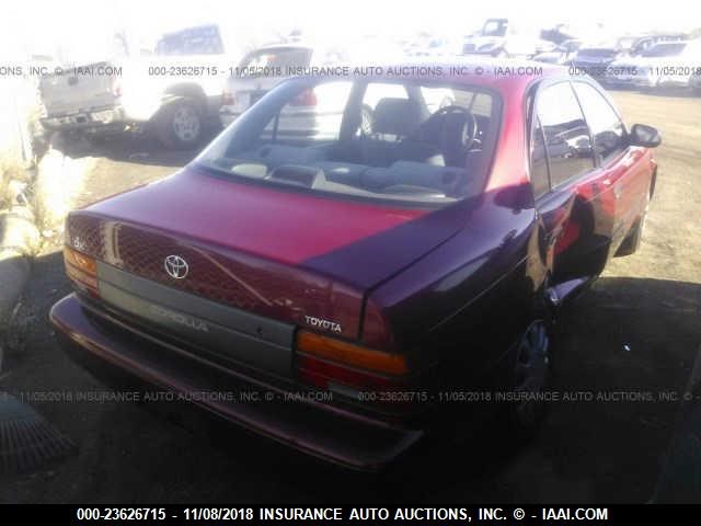 1NXAE09B1SZ233791 - 1995 TOYOTA COROLLA LE/DX RED photo 4